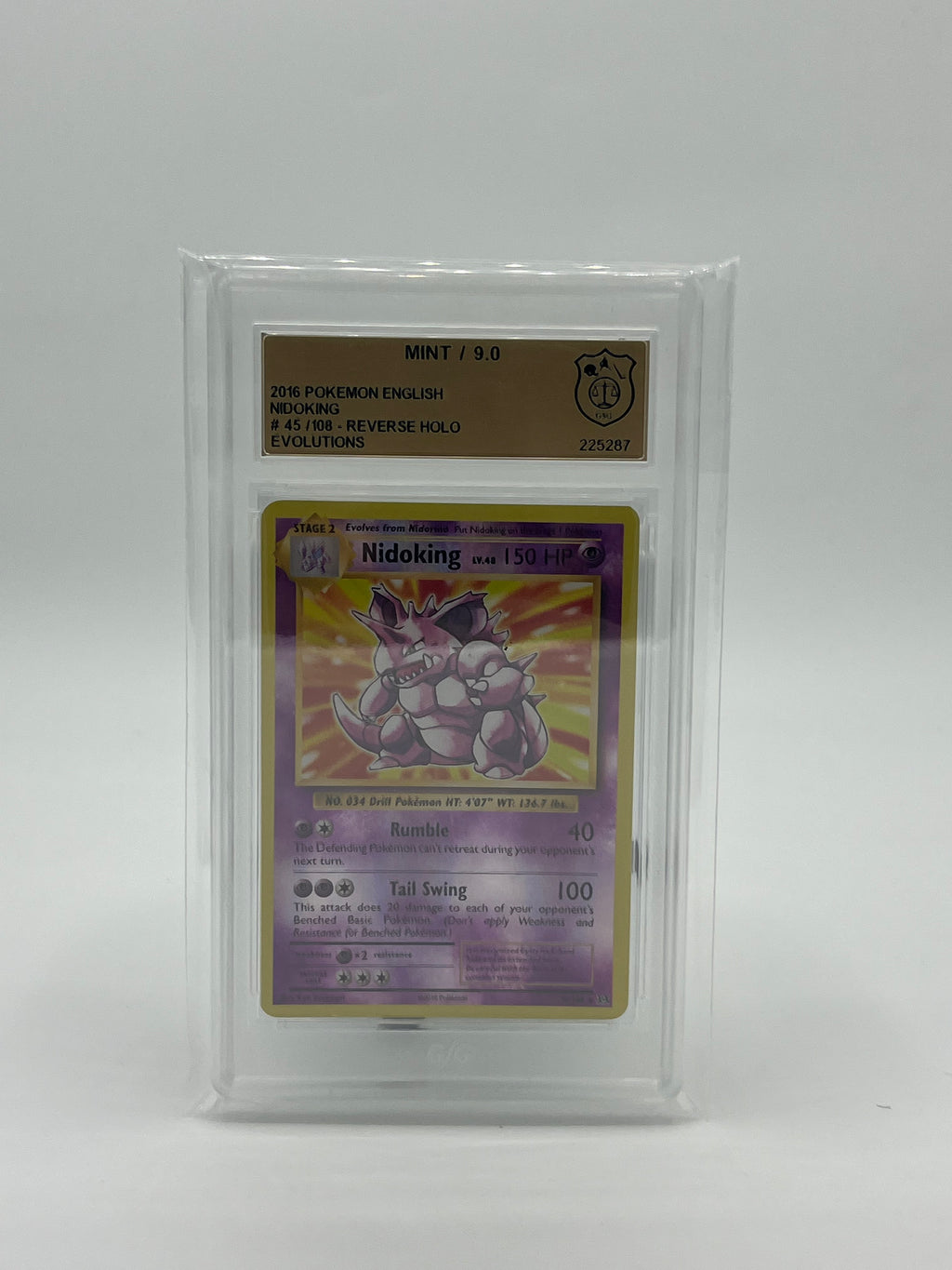 Pokemon Nidoking Reverse Holo Evolutions GSG 9